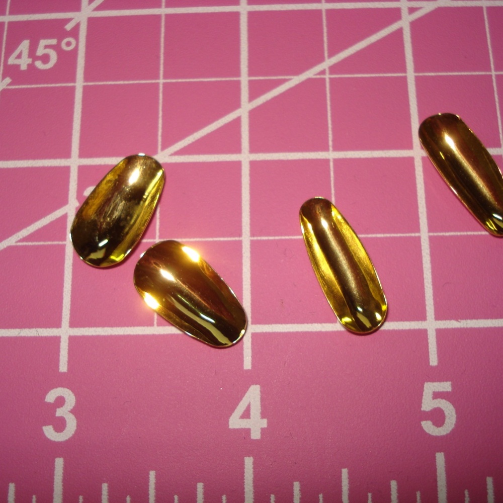 Vintage 2 Sets 18 Kt Electroplated Metal Golden Finger Nails - Jewels ByKirsten - Picture 4 of 8